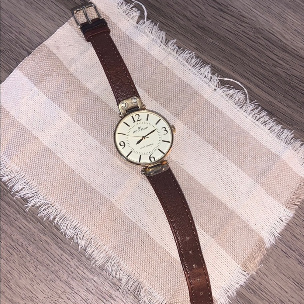 Leather Anne Klein Watch